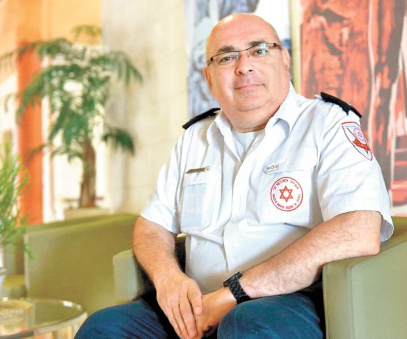Chaim Rafalowski, coordinador del Magen David Adom (par de la Cruz Roja). Foto: ESPECIAL