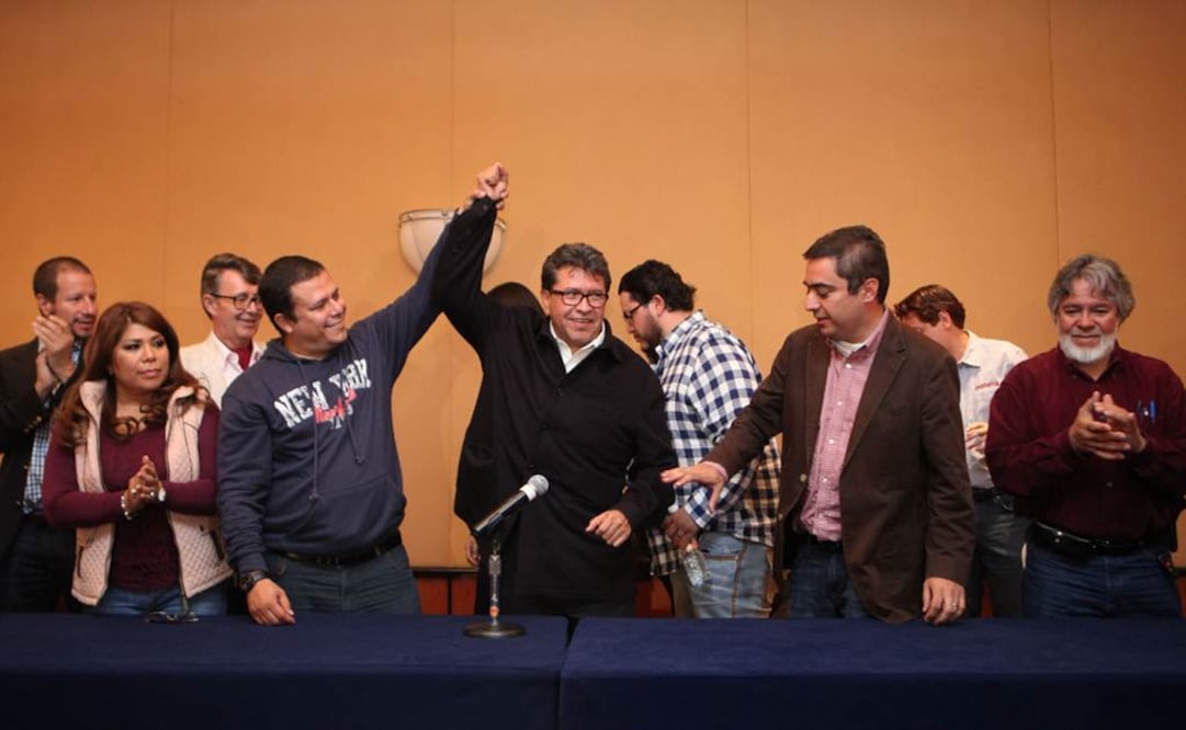 Ricardo Monreal, aspirante a delegado en Cuauhtémoc, aseguró en conferencia de prensa, anoche, que tenía una ventaja inalcanzable en urnas (Foto: VALENTE ROSAS / EL UNIVERSAL)