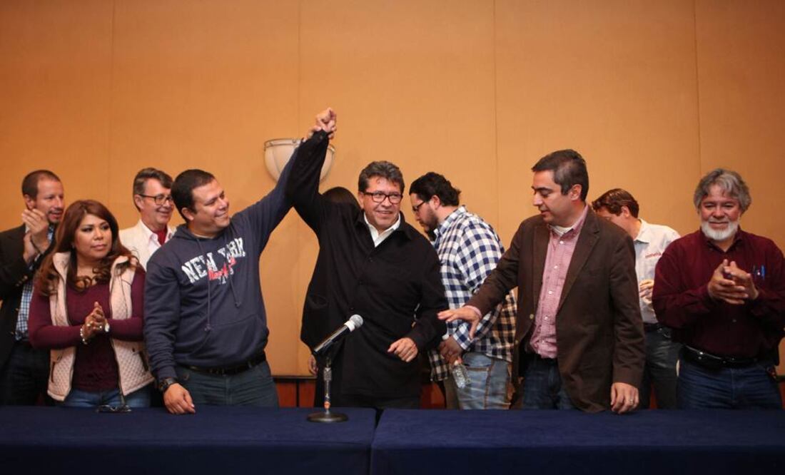 Ricardo Monreal, aspirante a delegado en Cuauhtémoc, aseguró en conferencia de prensa, anoche, que tenía una ventaja inalcanzable en urnas (Foto: VALENTE ROSAS / EL UNIVERSAL)