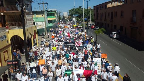 Marchan contra gasolinazo en Tampico y Ciudad Victoria