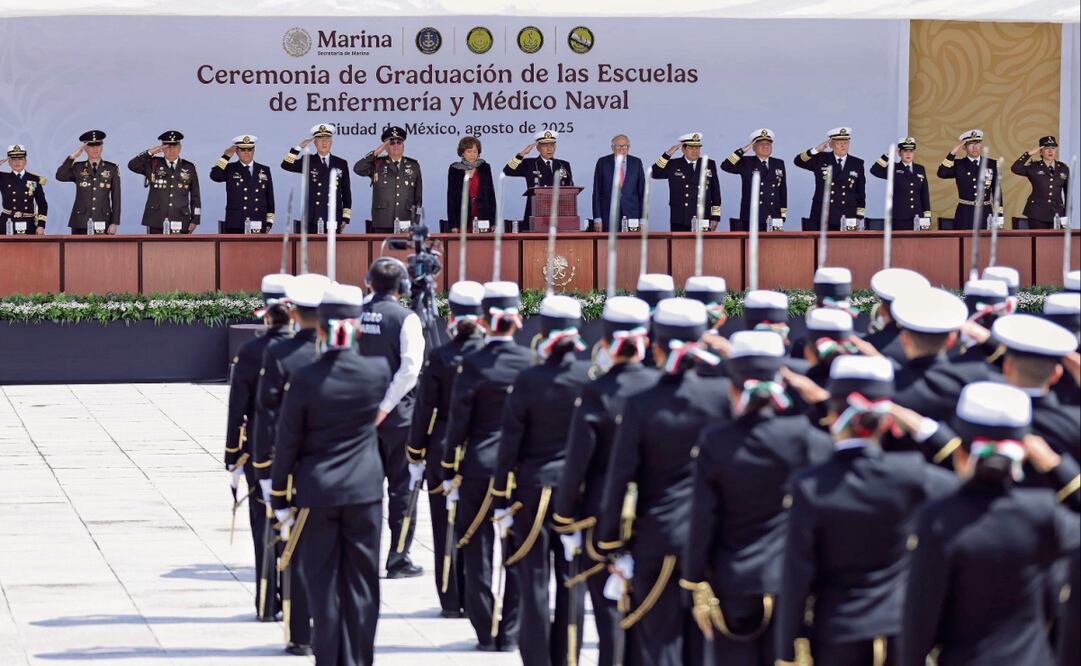 Ceremonia de graduación de las Escuelas de Enfermería y Médico en el Centro de Estudios Navales. Foto: Fernanda Rojas / EL UNIVERSAL