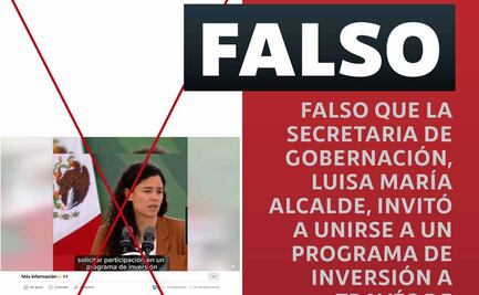 Alertan por video de Luisa María Alcalde manipulado con IA que invita a programa de inversión en Telegram