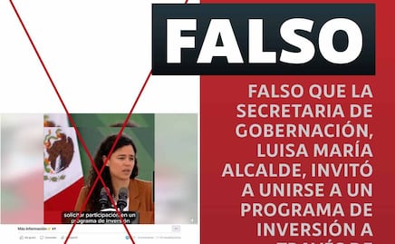 Alertan por video de Luisa María Alcalde manipulado con IA que invita a programa de inversión en Telegram