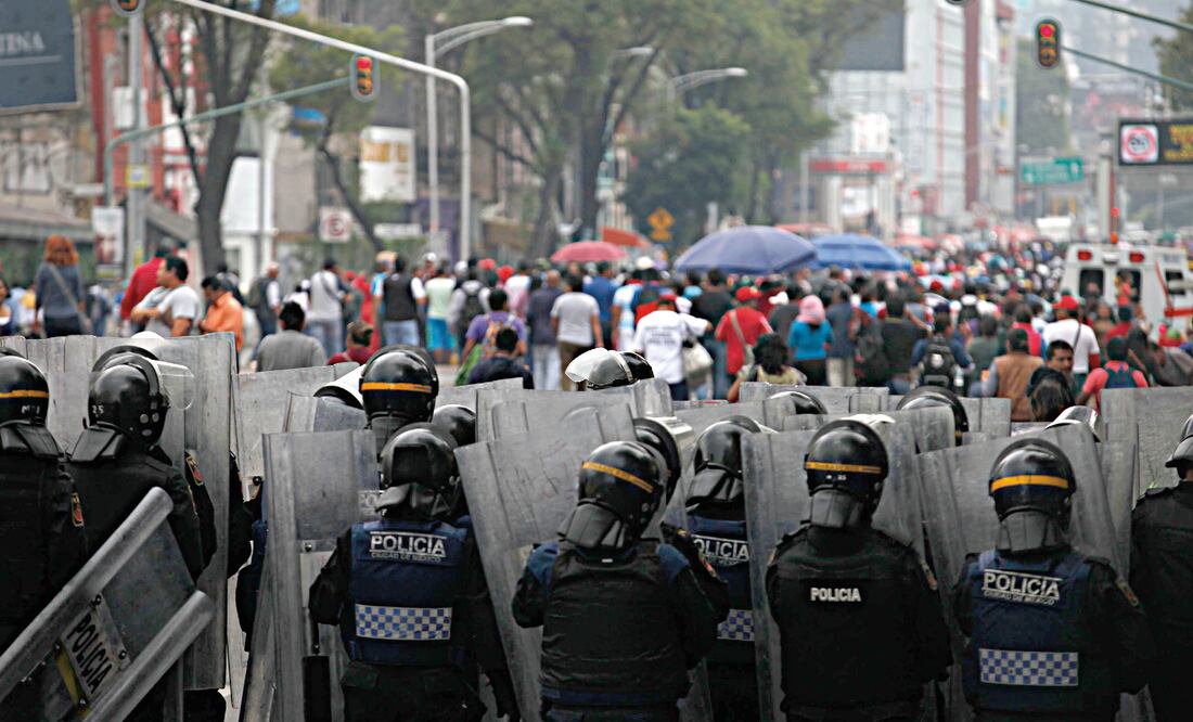 Extreman seguridad por marcha de hoy (ARCHIVO. EL UNIVERSAL)