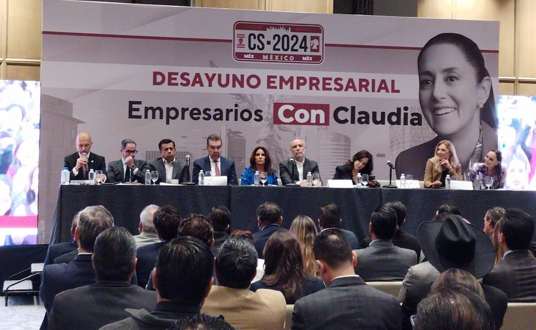 Desayuno de empresarios que apoyan a la aspirante presidencial Claudia Sheinbaum. Foto: Especial