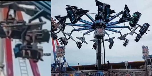 "Estaban llorando aterrados": niños quedan colgando tres horas en un juego mecánico en Inglaterra