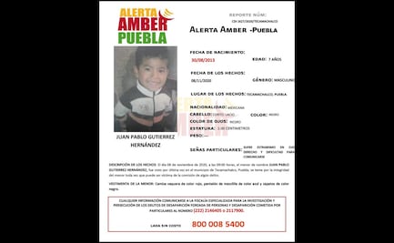 Localizan muerto a niño de 7 años reportado como desaparecido en Puebla