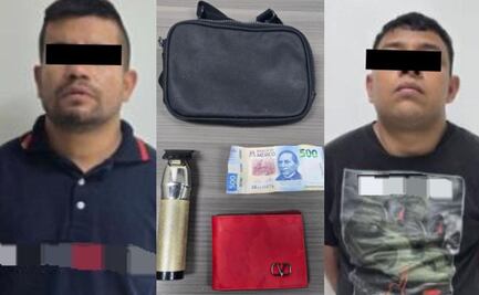 Detienen a dos sujetos por presuntamente robar una barbería en Iztapalapa