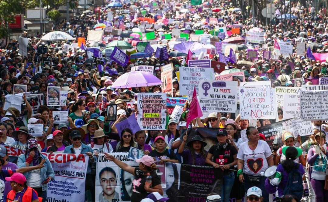 Marchas de mujeres del 8 de marzo de 2020. Foto: Archivo / EL UNIVERSAL 