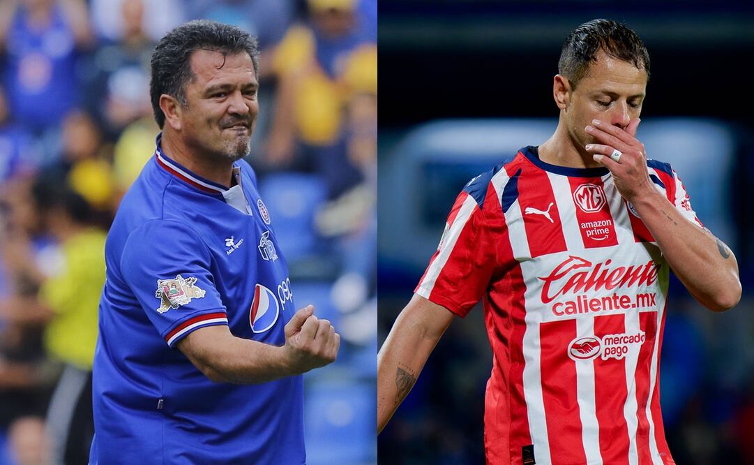 Carlos Hermosillo se mofa del Chicharito tras su falla vs Cruz Azul / Foto: Imago7