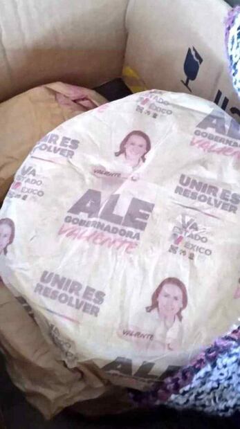 Kilo de tortilla que ofrece presuntamente el equipo de Alejandra Del Moral. Foto: Especial