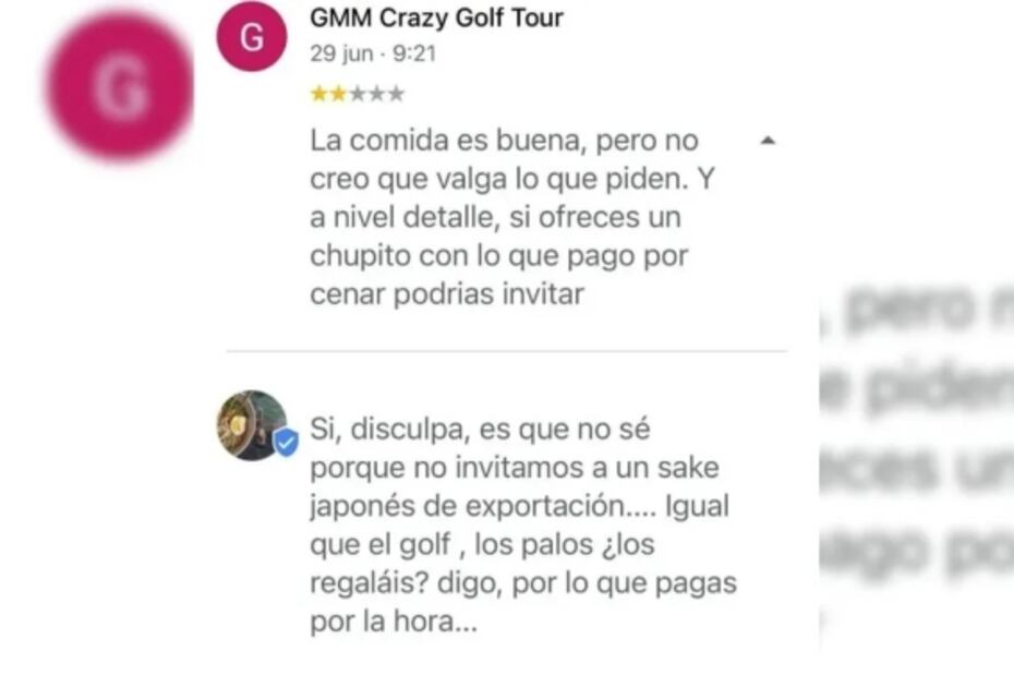 Comensal critica a restaurante por no ofrecerle un trago de cortesía y el dueño le responde