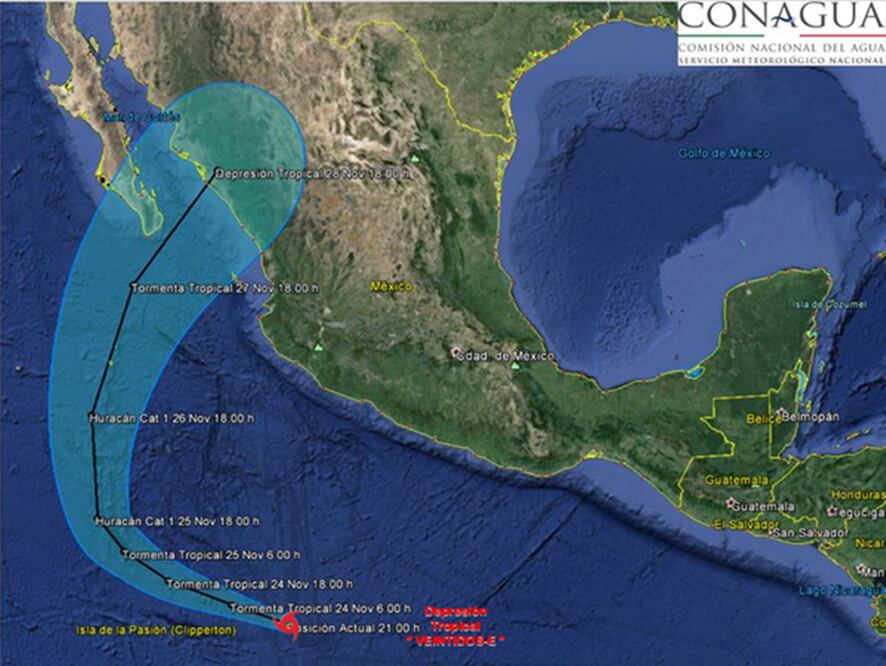 Proyección de la Comisión Nacional del Agua