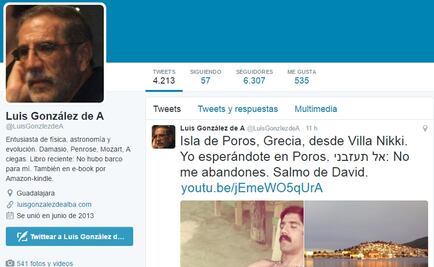 El último tuit de Luis González de Alba