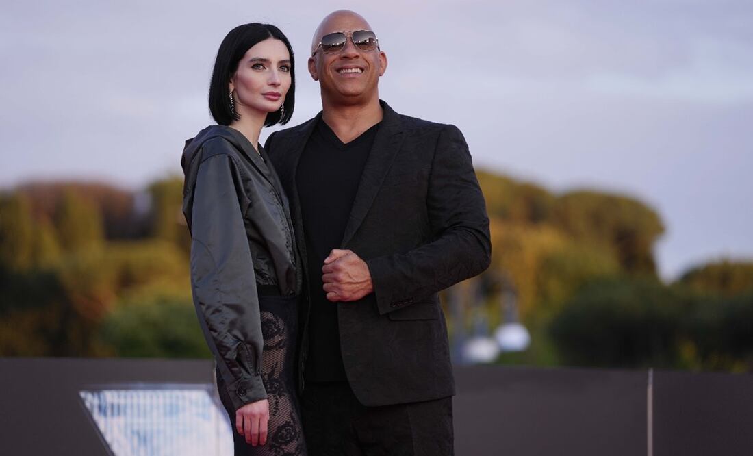 Vin Diesel posa con Meadow Walker, hijo de su colega y amigo fallecido Paul Walker. Foto: AP.