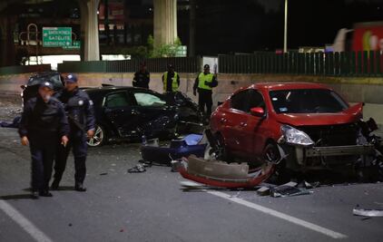 Choque múltiple deja 4 muertos en Periférico Norte; reportan 2 heridos y 2 detenidos