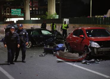 Choque múltiple deja 4 muertos en Periférico Norte; reportan 2 heridos y 2 detenidos