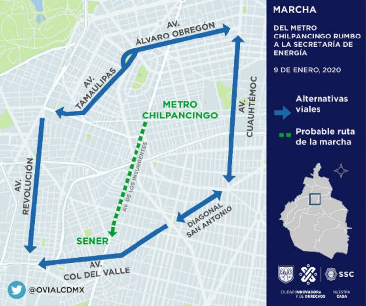 Deudores de energía eléctrica y SME marchan sobre Insurgentes