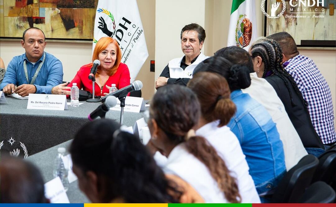 Rosario Piedra se reúne con colectivos de víctimas. Foto: CNDH