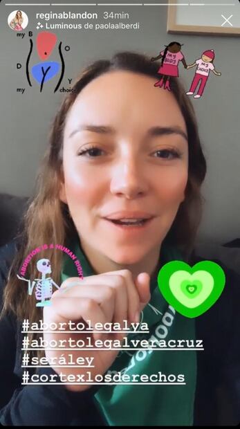 Regina Blandón apoya el aborto legal y pierde seguidores en Instagram