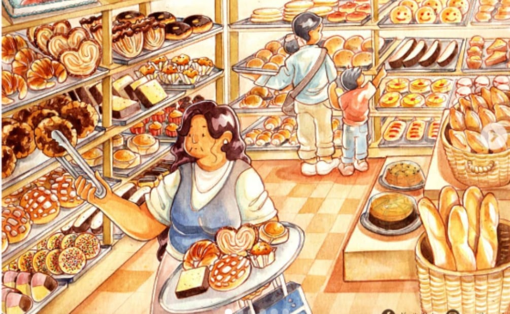 La técnica preferida de Jessica es la acuarela, inspirándose en los libros de texto de la SEP. Foto: Cortesía