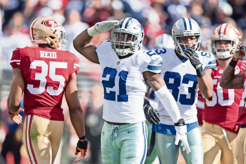 Ezekiel Elliott anotó un touchdown y acumuló 132 yardas por tierra (KYLE TERADA. USA TODAY SPORTS)