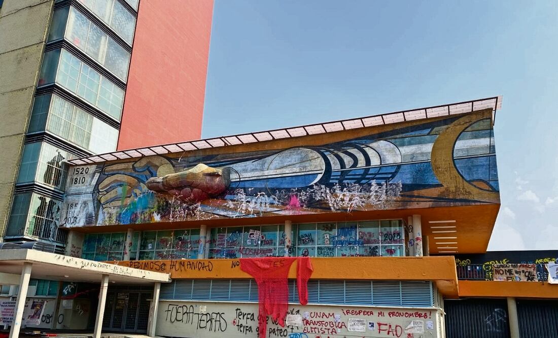 Vandalizan mural de Siqueiros en CU. Foto: Archivo/EL UNIVERSAL