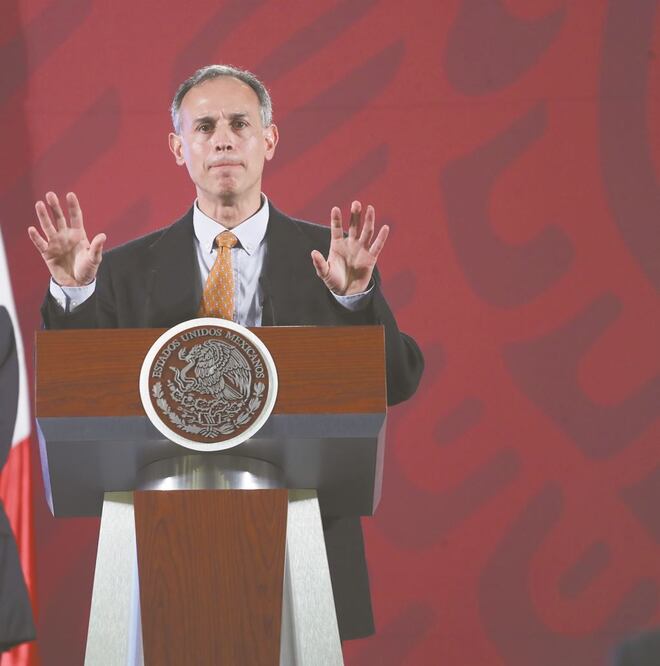 El subsecretario de Salud Hugo López-Gatell acudió a las conferencias matutina y nocturna sobre el Covid-19. GERMÁN ESPINOSA. EL UNIVERSAL
