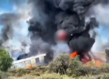 Reportan una persona lesionada en explosión de vagones de tren de Ferromex en Hidalgo; autoridades investigan descarrilamiento