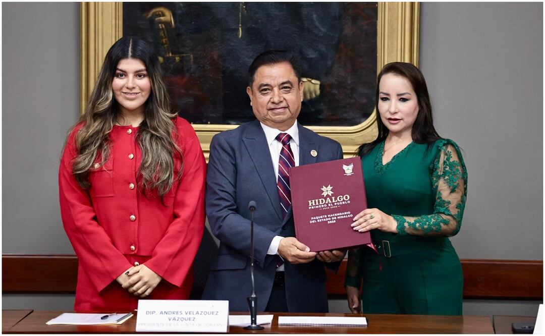 El paquete Hacendario de Hidalgo para el 2025 asciende más de 71 mil millones de pesos, señaló la Secretaria de Hacienda, al presentarlo ante el Congreso local (19/11/2024). Foto: Especial