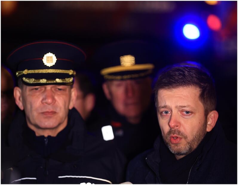El ministro del Interior, Vit Rakusan, y el presidente de la policía, Martin Vondrasek. Foto: EFE