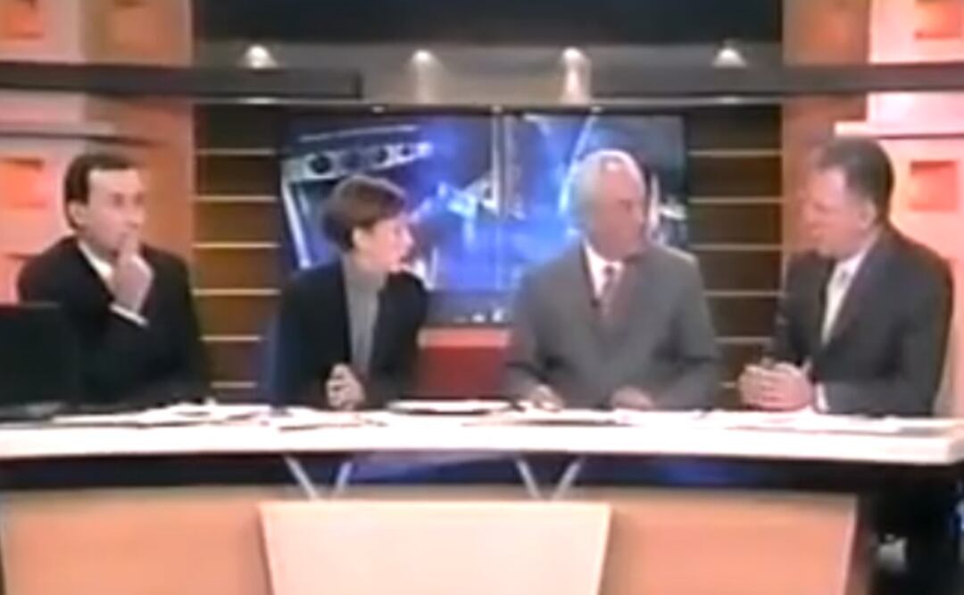 Jorge Berry, Lourdes Ramos, Leonardo Kourchenko y Joaquín López-Dóriga. Foto: Tomada del video