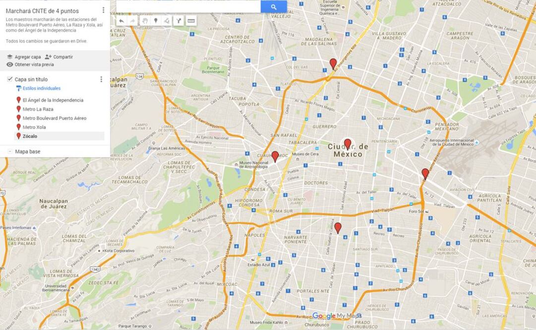 Entérate. CNTE marchará de 4 puntos a las 10:00 horas