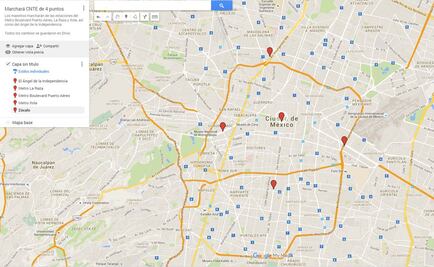 Entérate. CNTE marchará de 4 puntos a las 10:00 horas