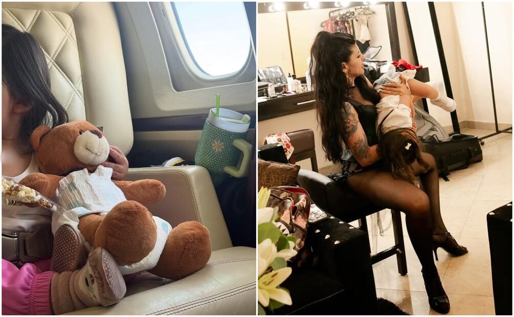 Inti con su madre Cazzu durante la gira "Latinaje" en México.