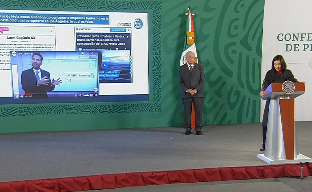 López Obrador y García Vilchis le dedicaron cuatro momentos de la mañanera el columnista de EL UNIVERSAL. Foto: Captura de pantalla