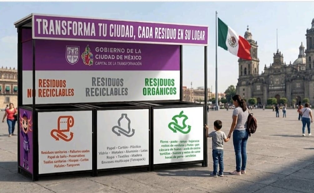 "Se instalarán estaciones de retorno para la correcta separación de residuos en los FIFA Fan Fest y festivales futboleros", dijo la secretaria de Medio Ambiente, Julia Álvarez Icaza. | Foto: Especial.