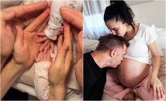 Martha Higareda y Lewis Howes dan la bienvenida a sus gemelas; cuentan que atravesaron problemas en el parto