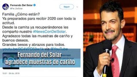 Fernando del Solar se recupera y se reporta desde la cama