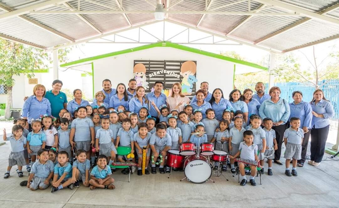 Este evento se realizó la mañana de este viernes en el Jardín que se ubica al sur de Ciudad Victoria, ante la presencia de todo el plantel. Foto: Especial