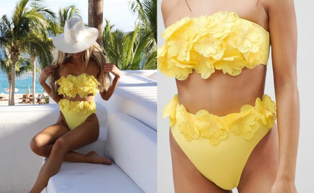 Es una pieza de bajo costo en tonalidad amarilla y con flores voluminosas. Foto: Instagram macystucke / ASOS