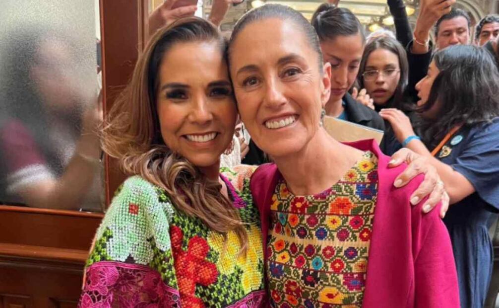 Mara Lezama, gobernadora de Quintana Roo, junto a la presidenta Claudia Sheinbaum / Foto: Especial
