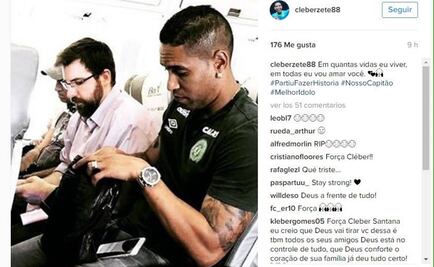 Cléber dedicó mensaje de amor antes de despegar