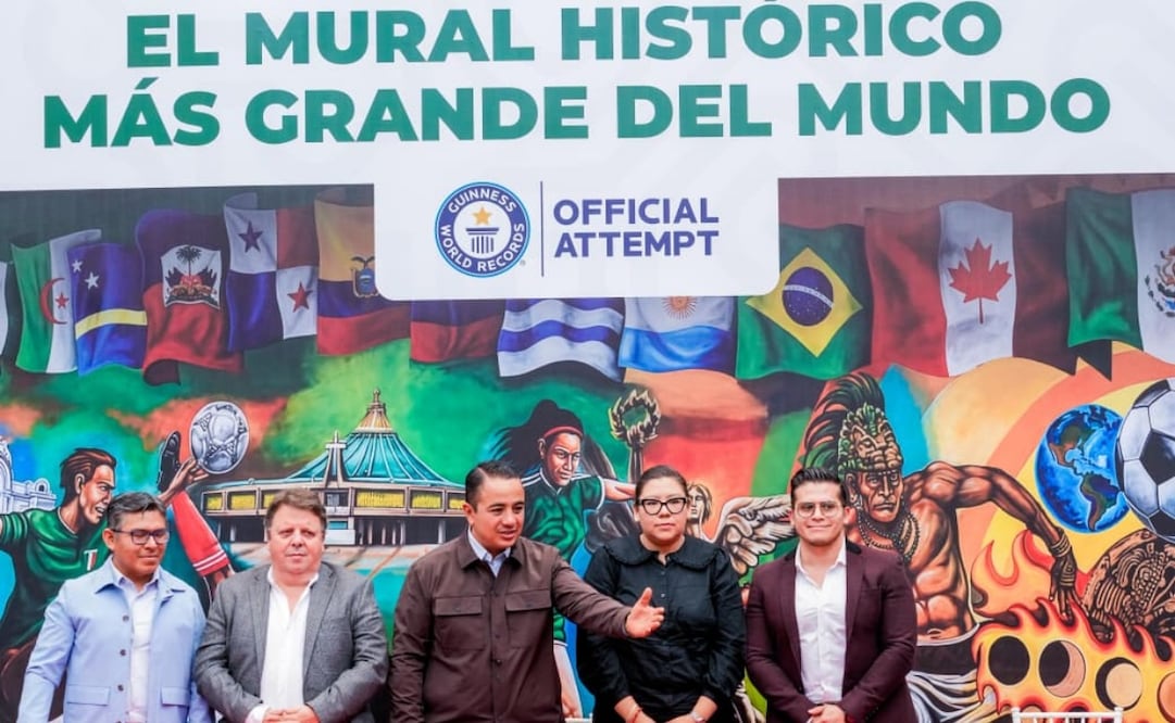 GAM busca romper récord con mural mundialista. Foto: especial