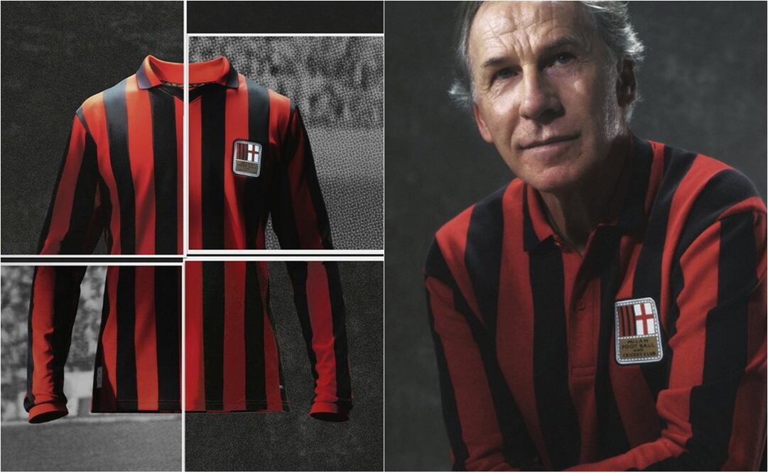 FOTO: ESPECIAL - AC Milan presenta camiseta conmemorativa para celebrar su 125 aniversario; fue modelada por una leyenda del equipo