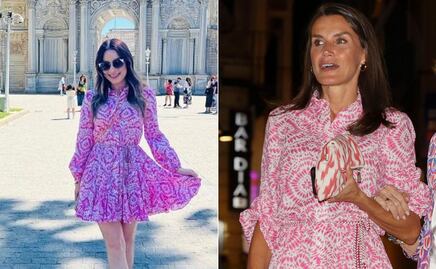 Cynthia Rodríguez y la reina Letizia se lucen con el mismo vestido de 900 pesos