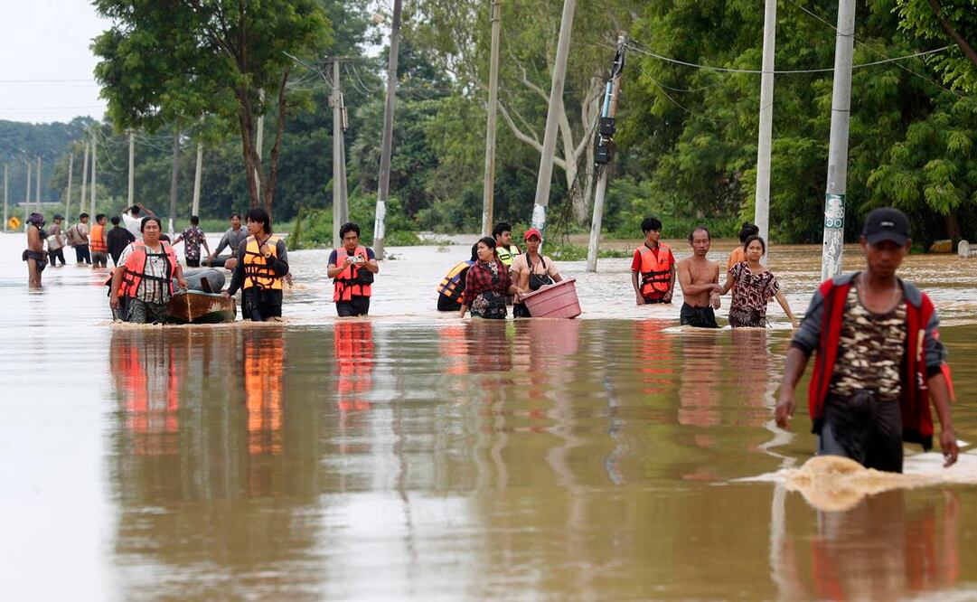 Tifón Yagi provoca inundaciones en Birmania. Foto: EFE