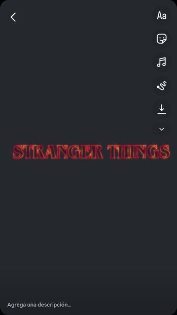  Prueba la tipografía de Stranger Things en Instagram. Foto: Captura de pantalla