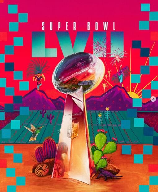 NFL elige a pintora indígena para crear el boleto del Super Bowl
