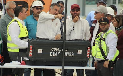 Buscan a trabajador desaparecido tras accidente en acueducto de Tamaulipas; Américo Villareal supervisa labores